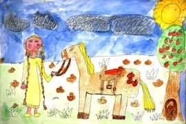 Уткина Дарья, 7 лет, Моя лошадка, б., сме.тех., ДХШ №4, г. Саранск