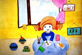 Никифорова Алиса, 7 лет, Я рисую, б., смеш. тех., СОШ №65, г. Самара