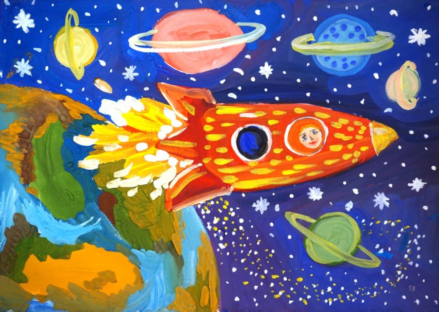 Рисунок космос для детей дошкольного возраста. Рисование космос. Рисунок на тему космос. Космическая фантазия рисование. Рисование на тему космос.