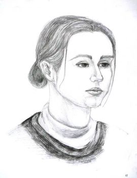 Иванченко Алиса, 12 лет, Портрет Сони, б., карандаш, преп. Иваничкина Т. Г.