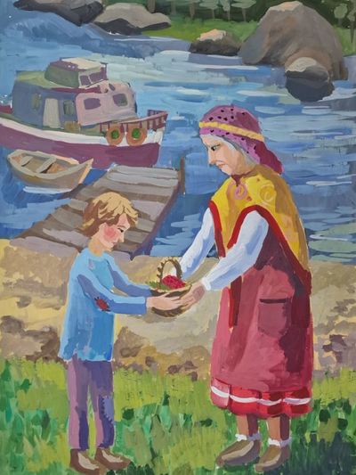 Горобченко Елизавета, 11 лет, «Конь с розовой гривой», б., гуашь, р.п. Рудня, Волгоградская обл.