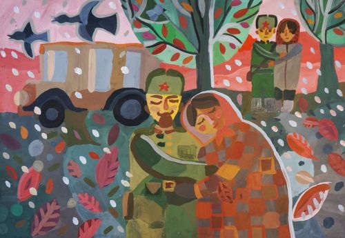 Глебова Василиса, 11 лет, «Эх, дороги», б., гуашь, «ДШИ № 12»