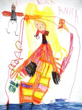 Юзова Анна, 4 года, Лодка, б., цв.кар., Основная худ.школа, г.Плзень, Чехия