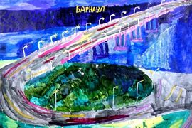 Цыбинова Мария, 7 лет, Новый мост,, б., гуашь, ДХШ №2, г. Барнаул